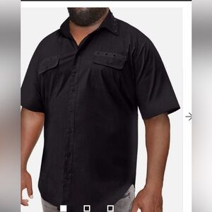 MVP spiked short sleeve black button down size 3 XL in New like  streetwear